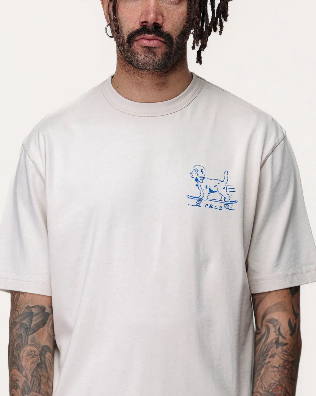 Always Pushin' Boxy T-Shirt - Bone sold by P & Co product image thumbnail 3