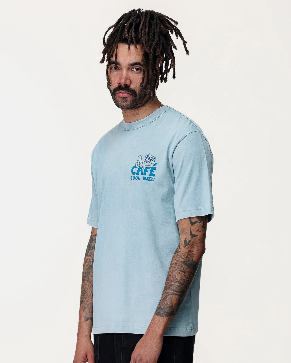 Café Cool T-Shirt - Vintage Blue sold by P & Co product image thumbnail 2