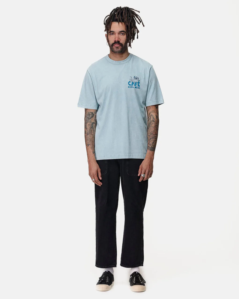 Café Cool T-Shirt - Vintage Blue sold by P & Co product image thumbnail 4
