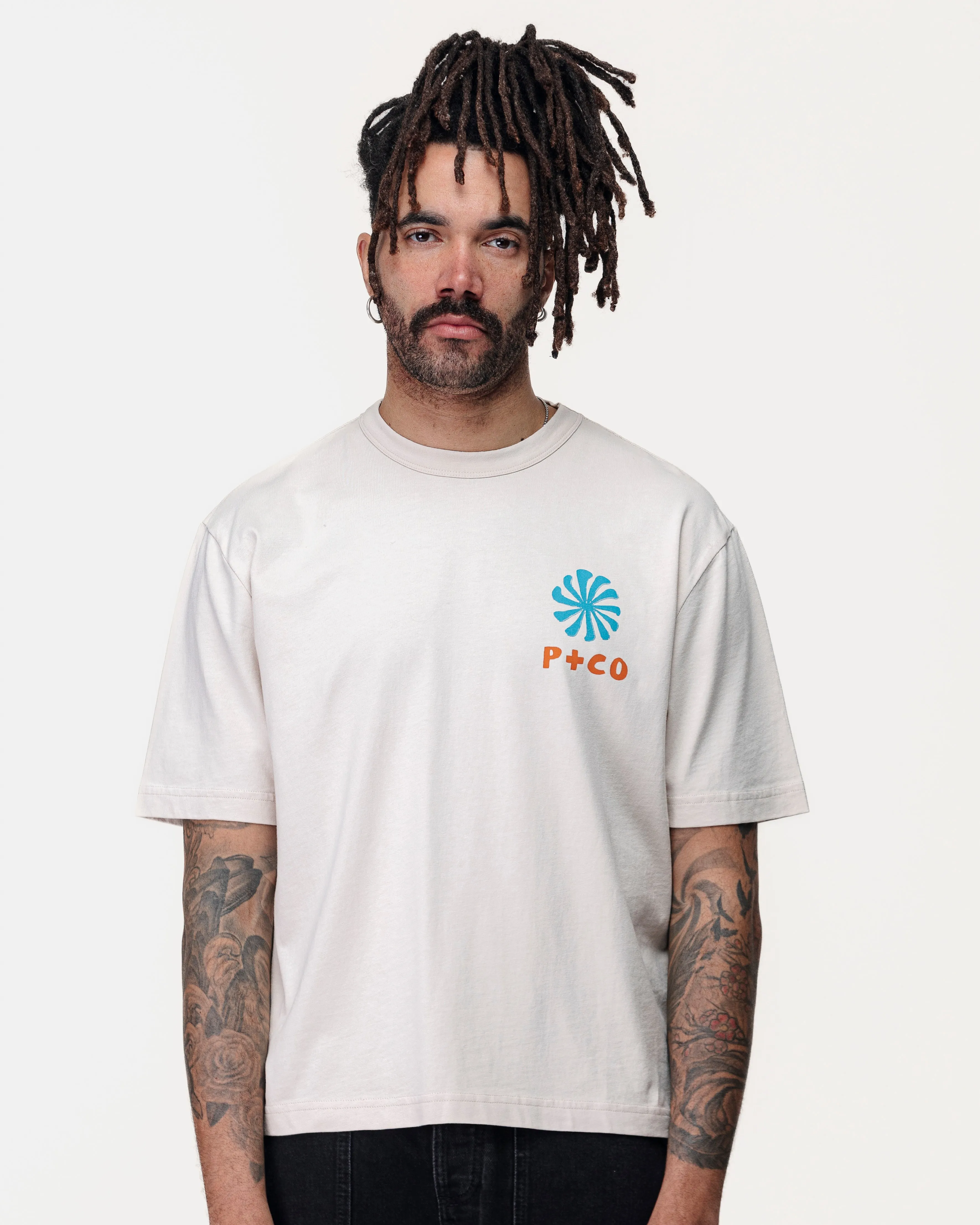 Waves Of Change Boxy T-Shirt - Bone sold by P & Co product image thumbnail 2