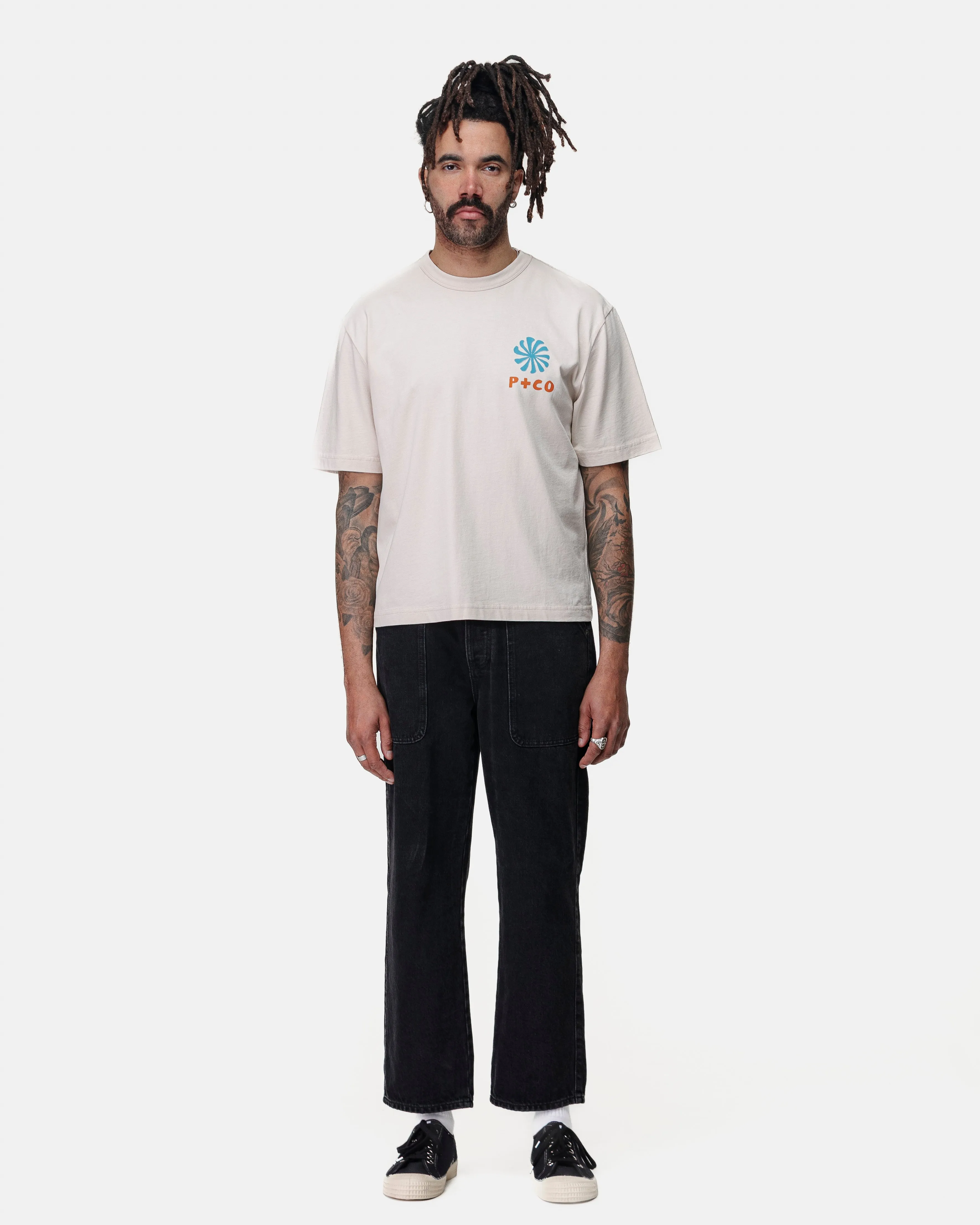 Waves Of Change Boxy T-Shirt - Bone sold by P & Co product image thumbnail 3