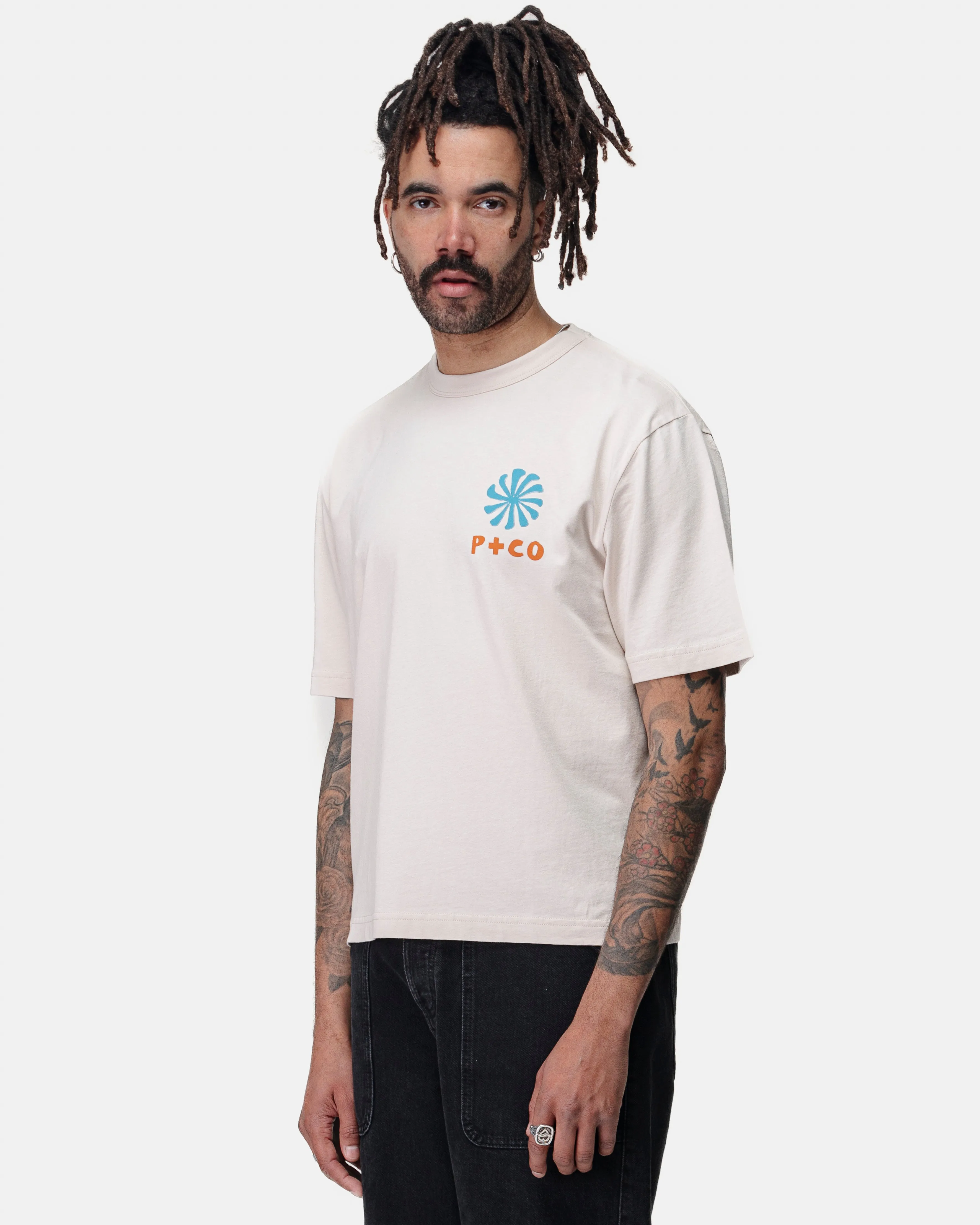 Waves Of Change Boxy T-Shirt - Bone sold by P & Co product image thumbnail 4