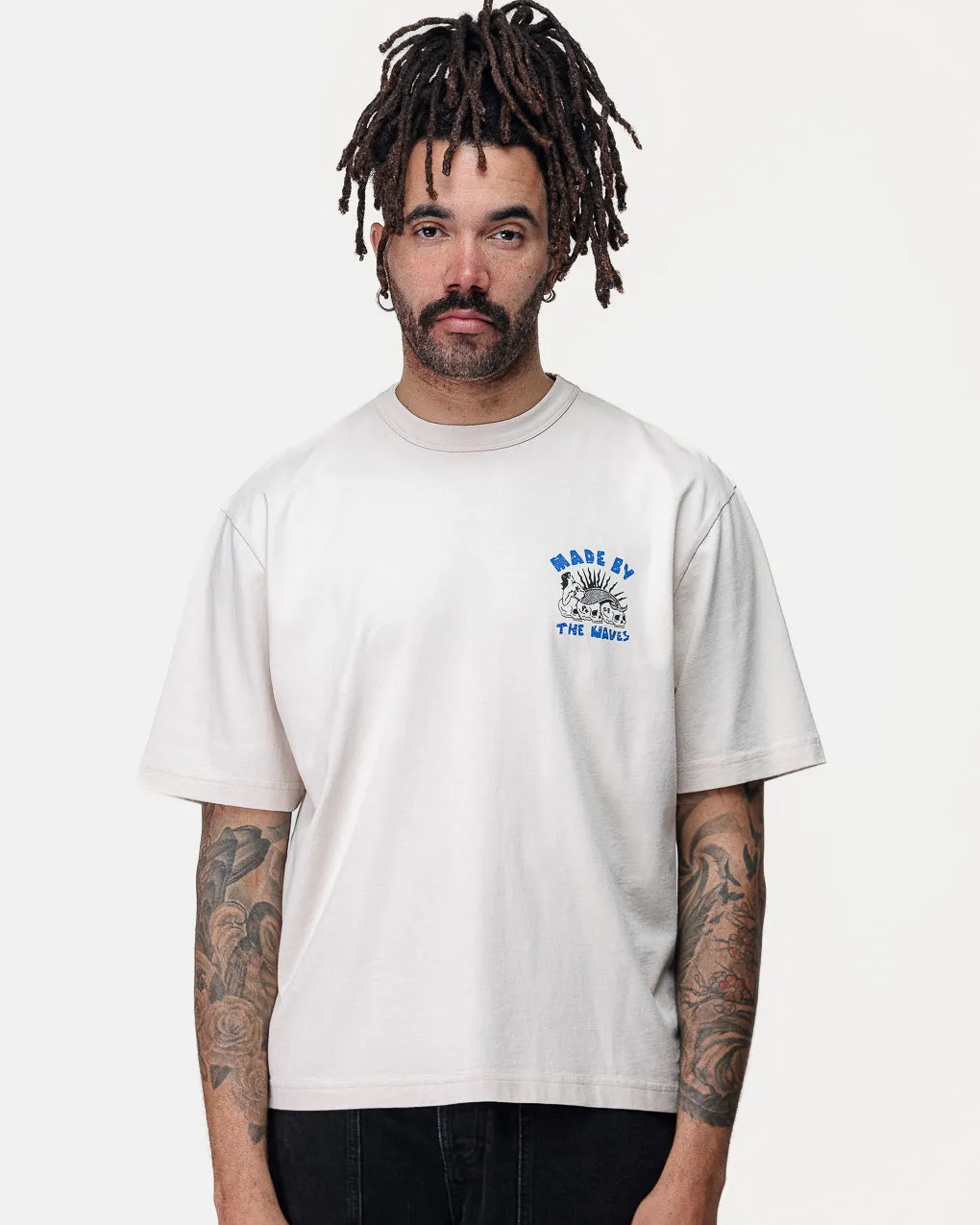 Made By The Waves Boxy T-Shirt - Bone sold by P & Co product image thumbnail 5