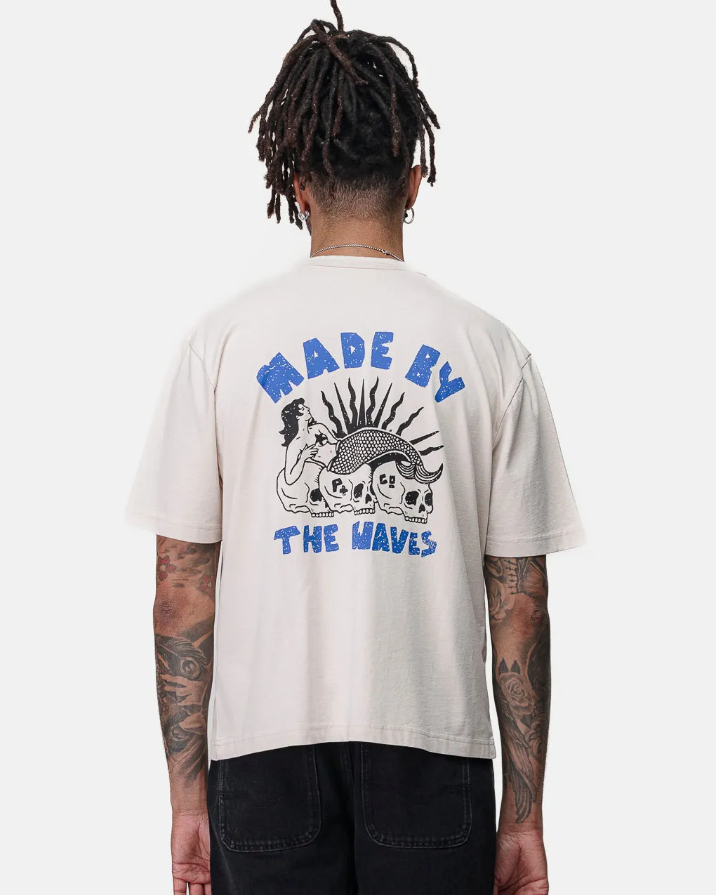 Made By The Waves Boxy T-Shirt - Bone sold by P & Co