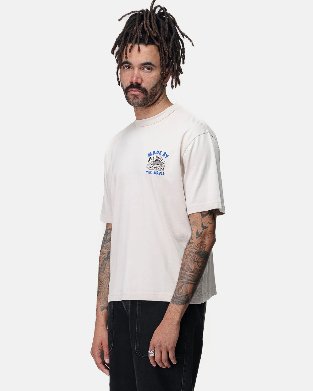 Made By The Waves Boxy T-Shirt - Bone sold by P & Co product image thumbnail 2