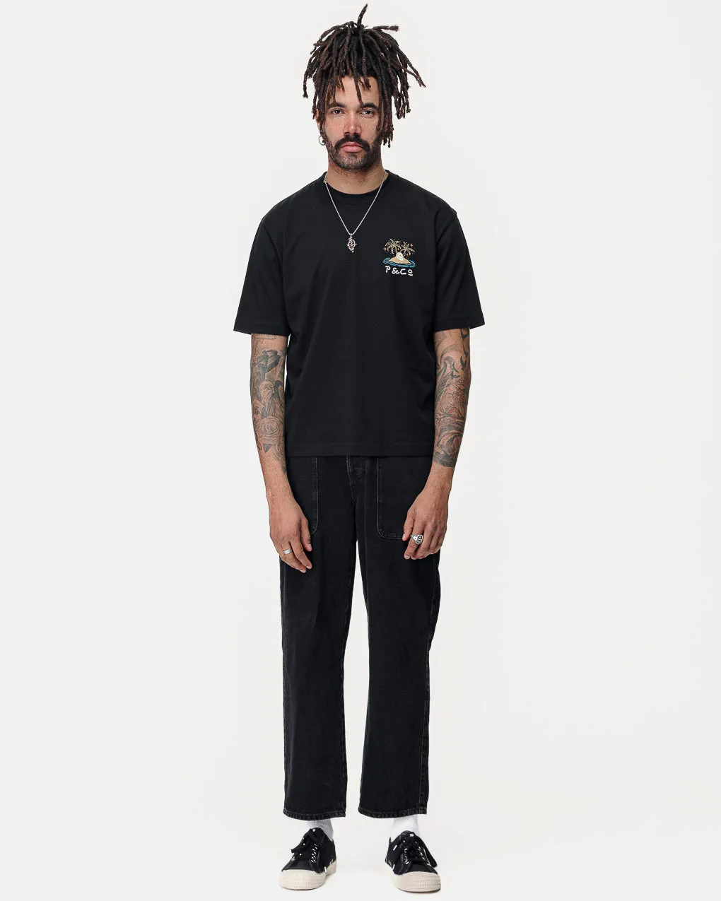 Feelin' Waved Boxy T-Shirt - Washed Black sold by P & Co product image thumbnail 3