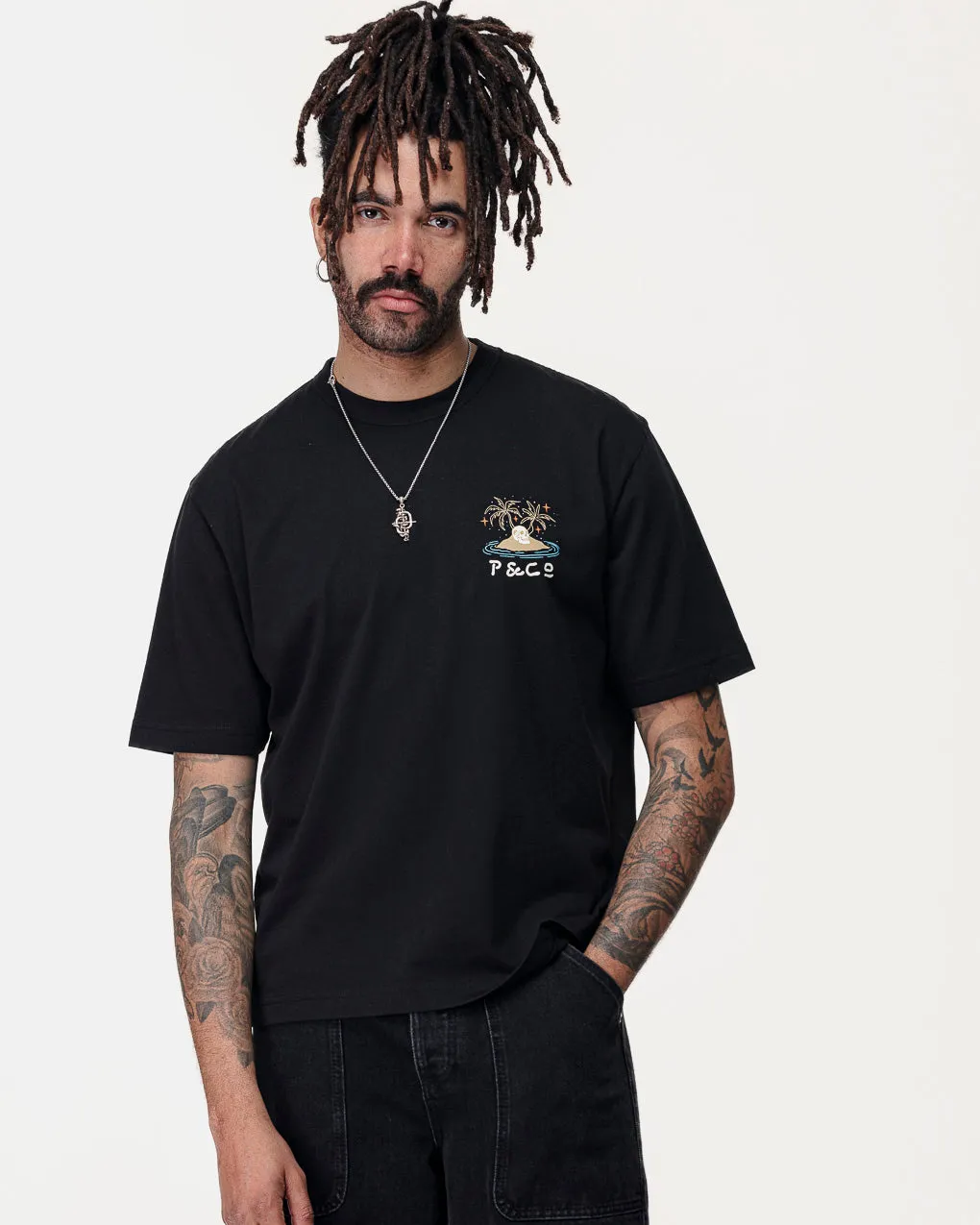 Feelin' Waved Boxy T-Shirt - Washed Black sold by P & Co product image thumbnail 4