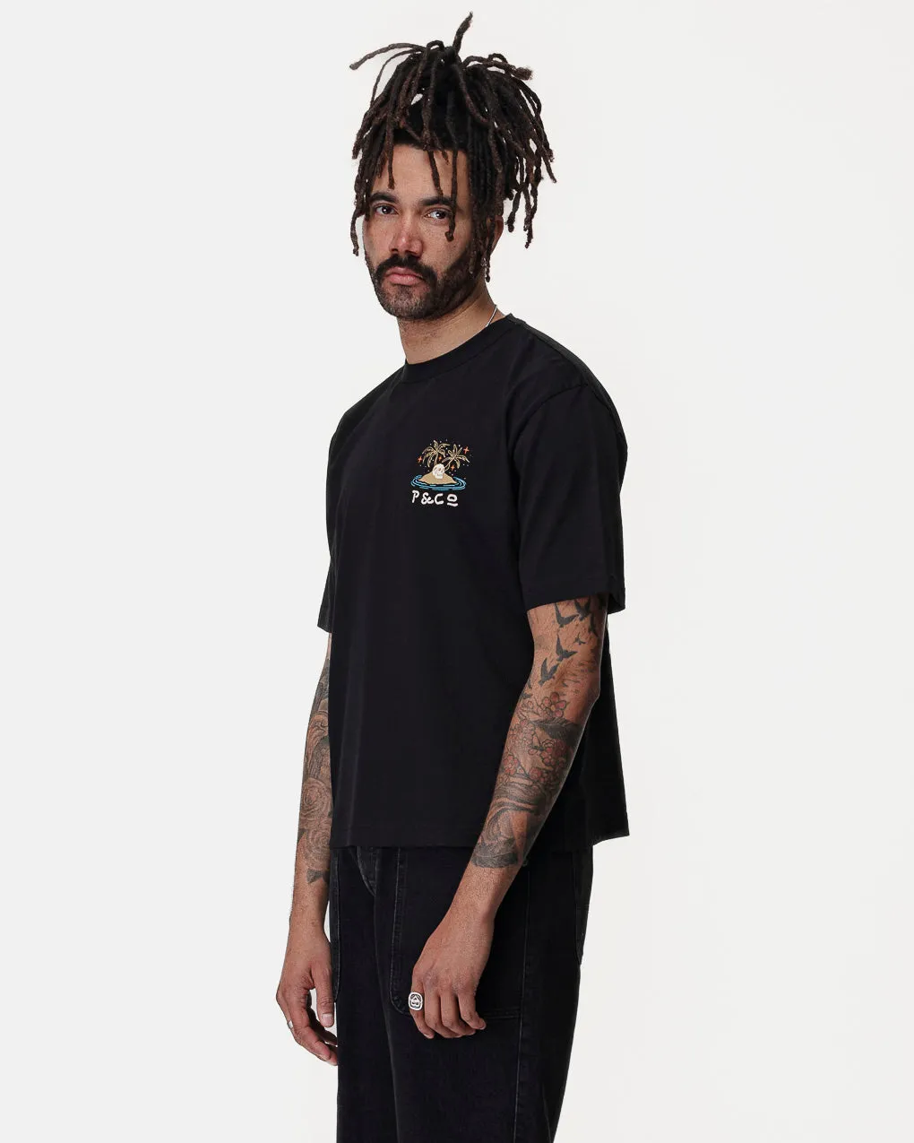 Feelin' Waved Boxy T-Shirt - Washed Black sold by P & Co product image thumbnail 2