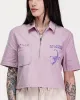 Balance In Chaos Half Zip Shirt - Mauve sold by P & Co