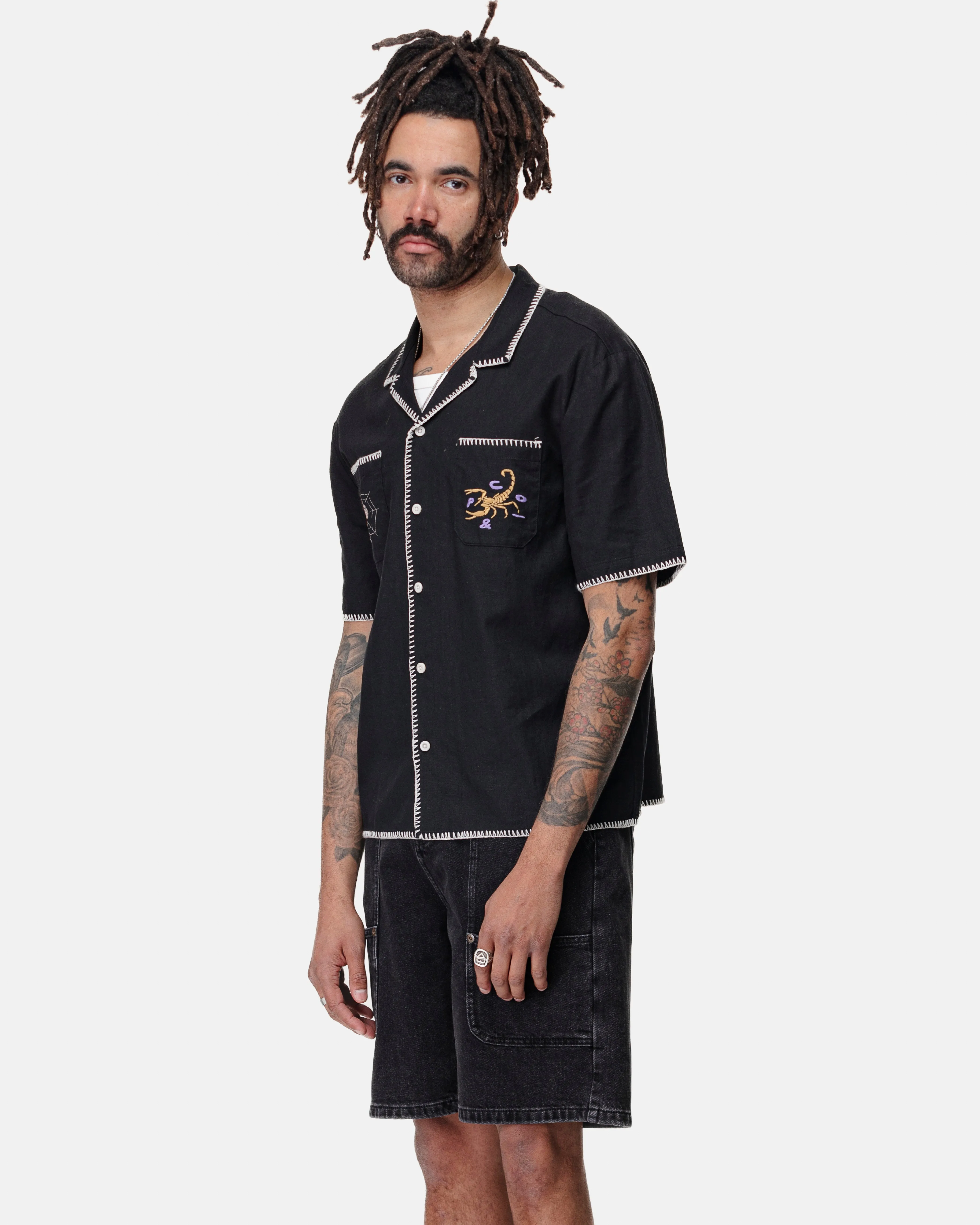 One Shot Resort Shirt - Washed Black sold by P & Co product image thumbnail 2