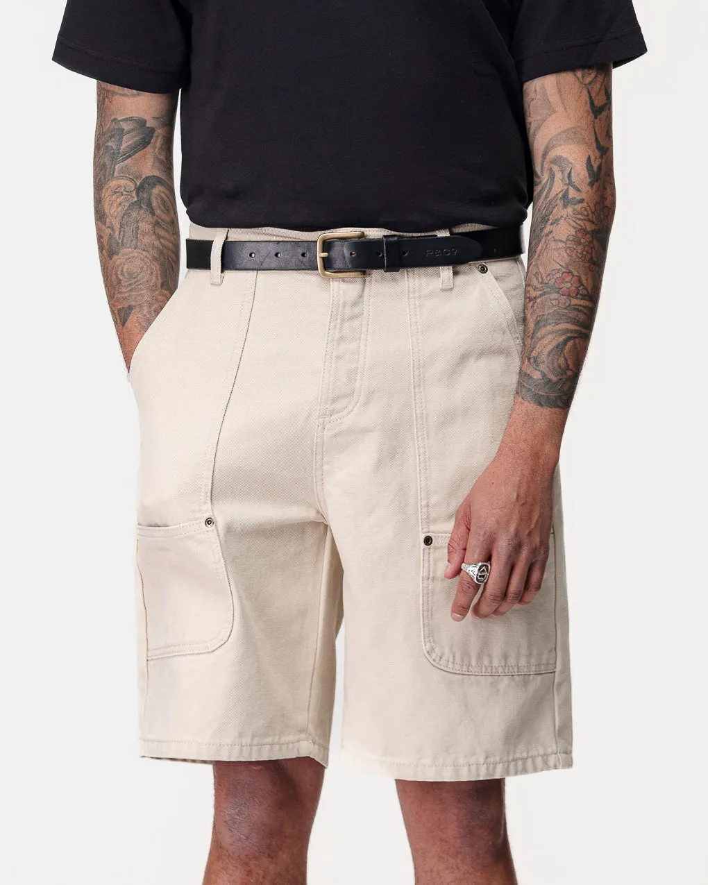 Albion Carpenter Shorts - Bone sold by P & Co product image thumbnail 3