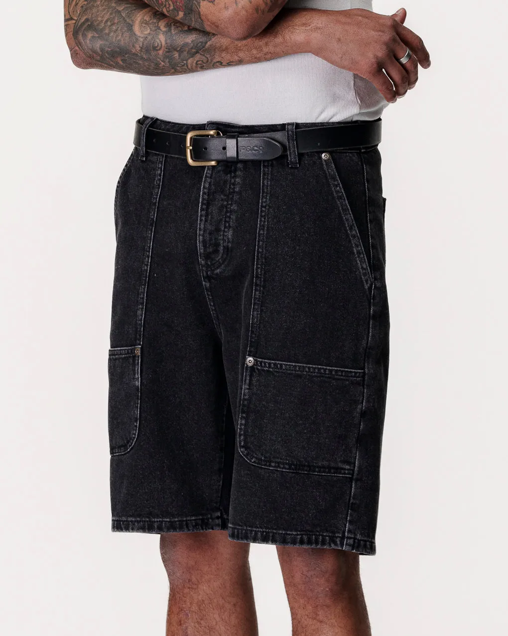 Albion Carpenter Shorts - Washed Black sold by P & Co product image thumbnail 3