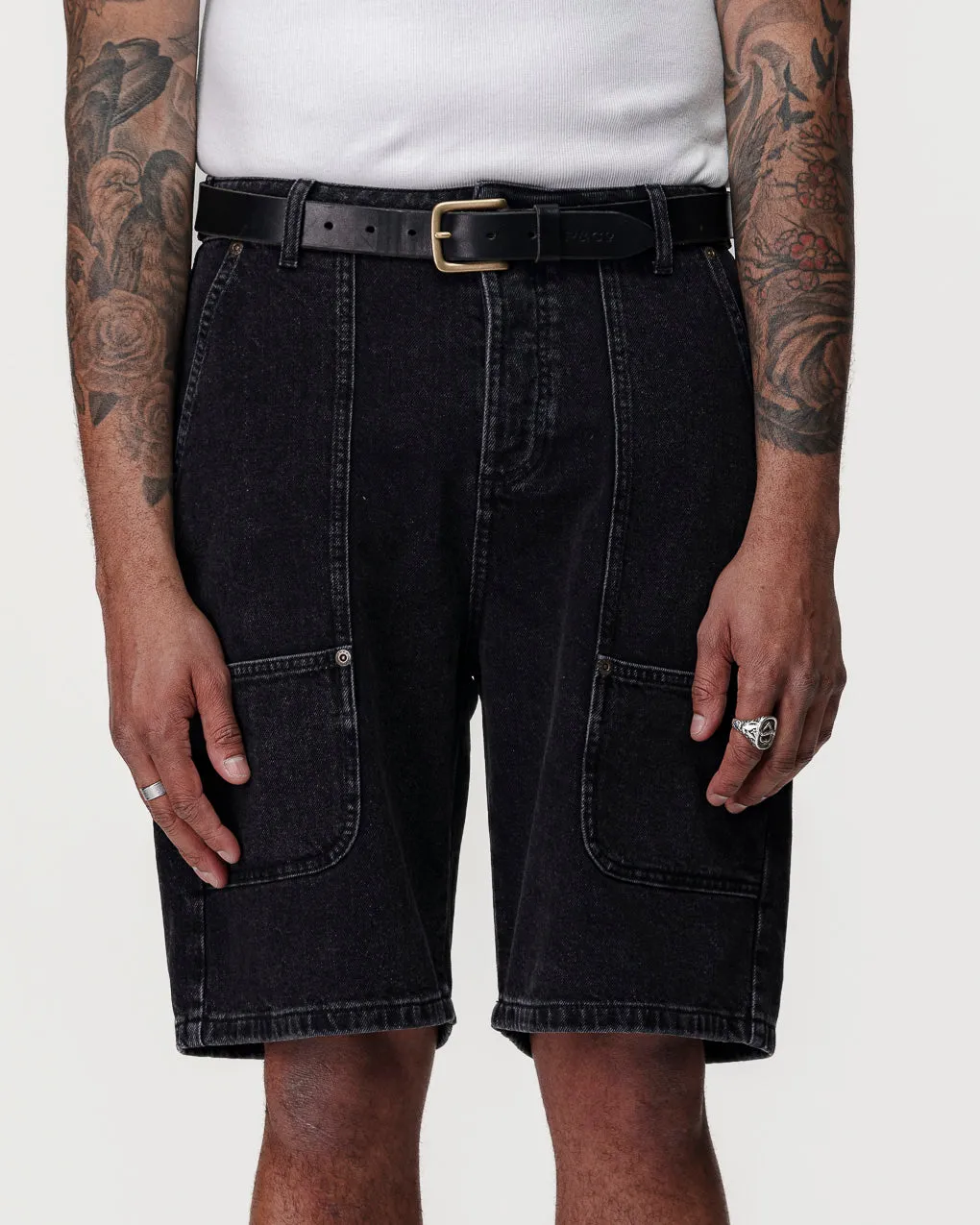Albion Carpenter Shorts - Washed Black sold by P & Co product image thumbnail 5