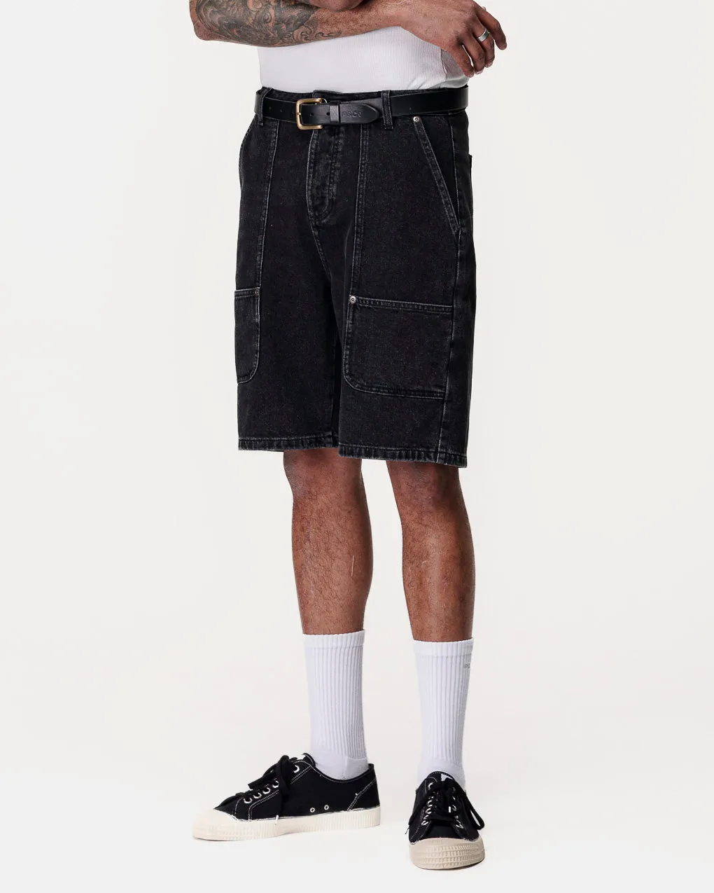 Albion Carpenter Shorts - Washed Black sold by P & Co product image thumbnail 4
