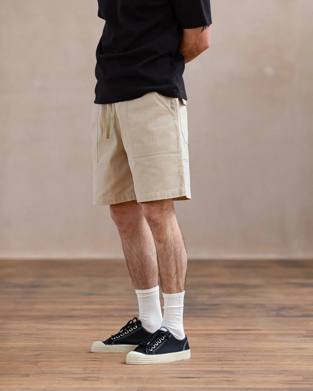 Service Fatigue Shorts - Stone sold by P & Co product image thumbnail 2