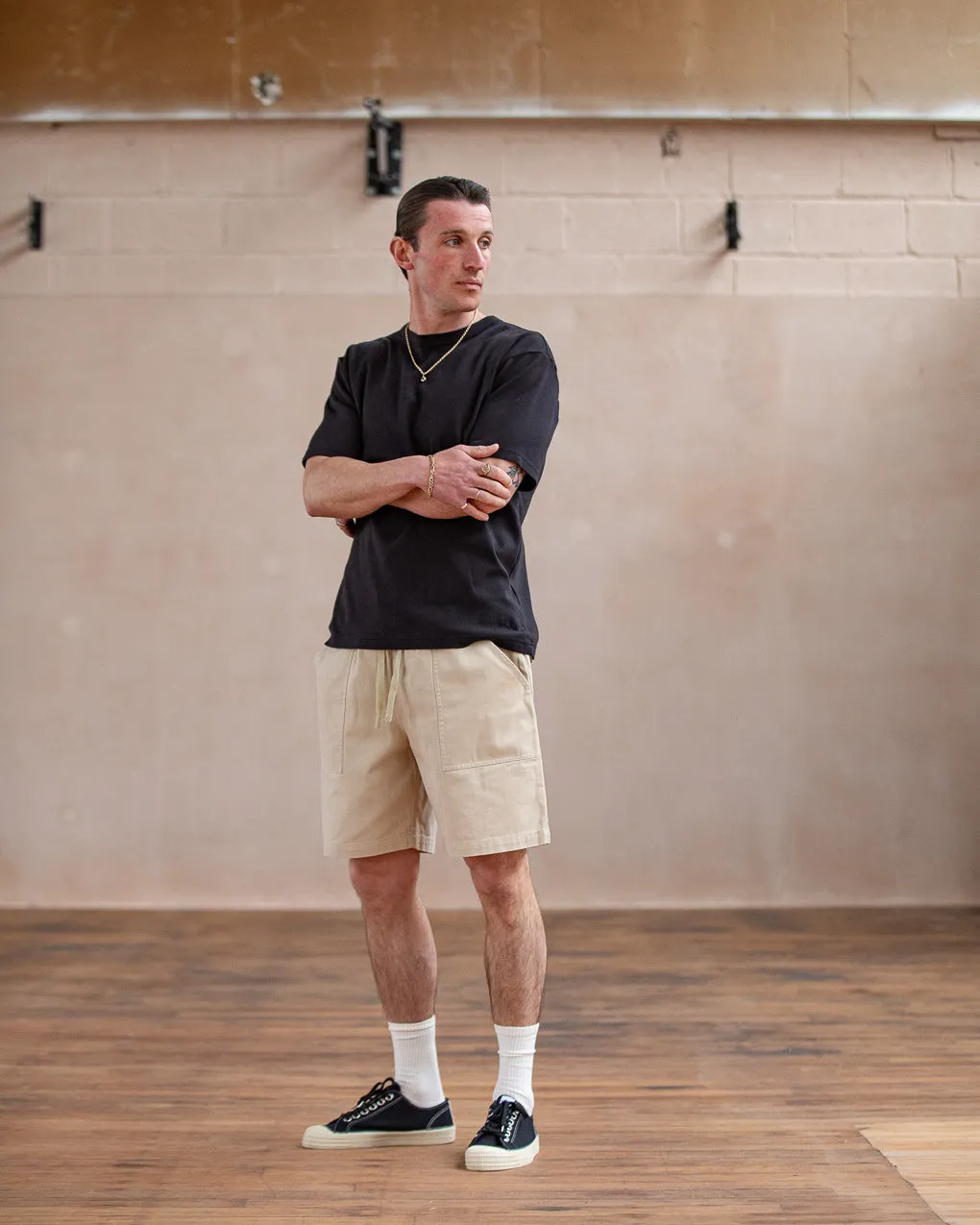 Service Fatigue Shorts - Stone sold by P & Co product image thumbnail 5
