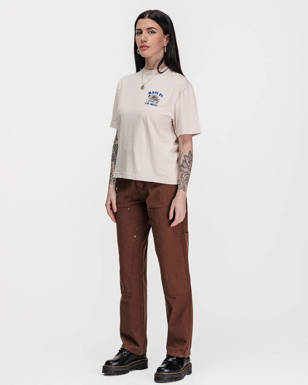 Made By The Waves Boxy T-Shirt - Bone sold by P & Co product image thumbnail 4