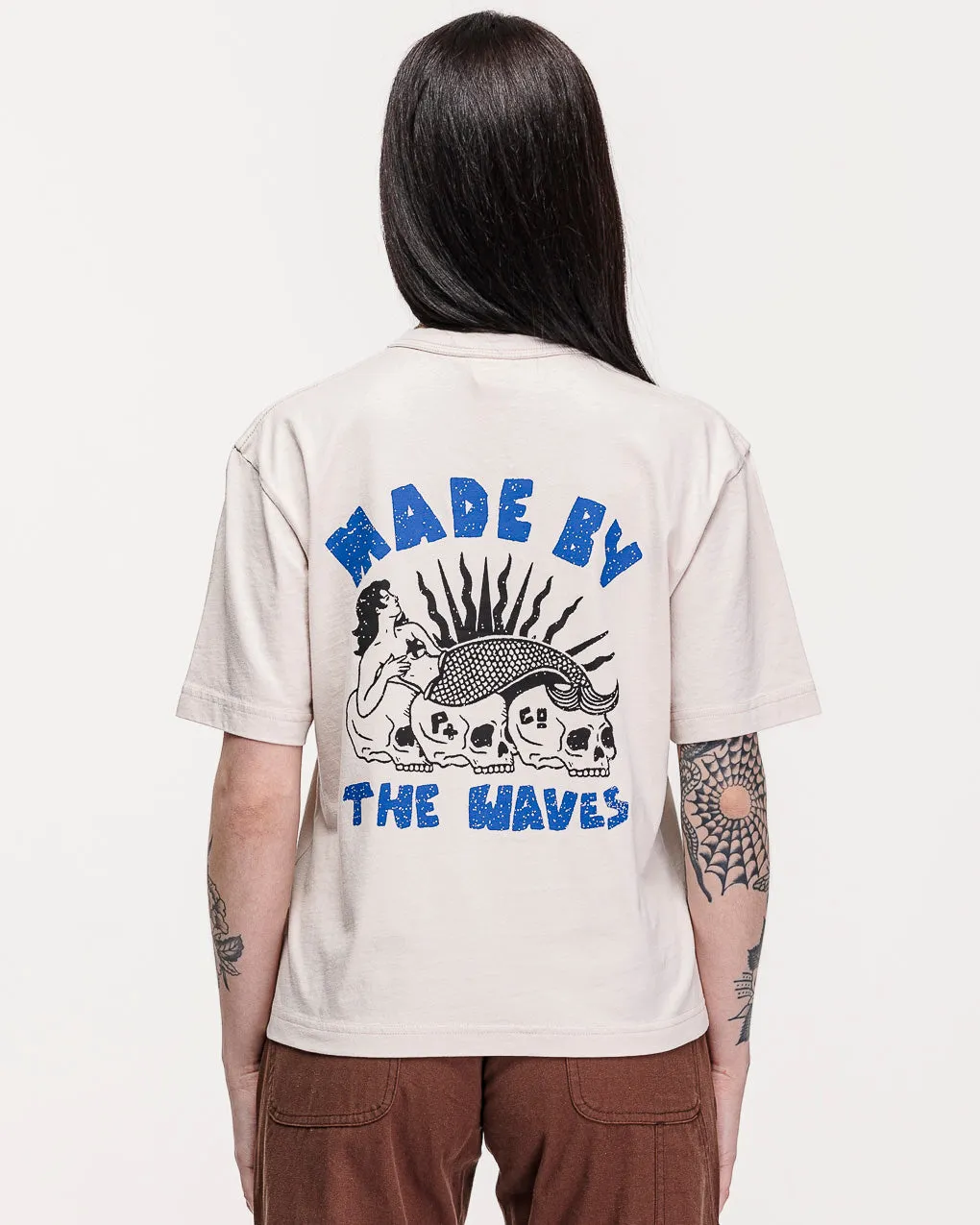 Made By The Waves Boxy T-Shirt - Bone sold by P & Co