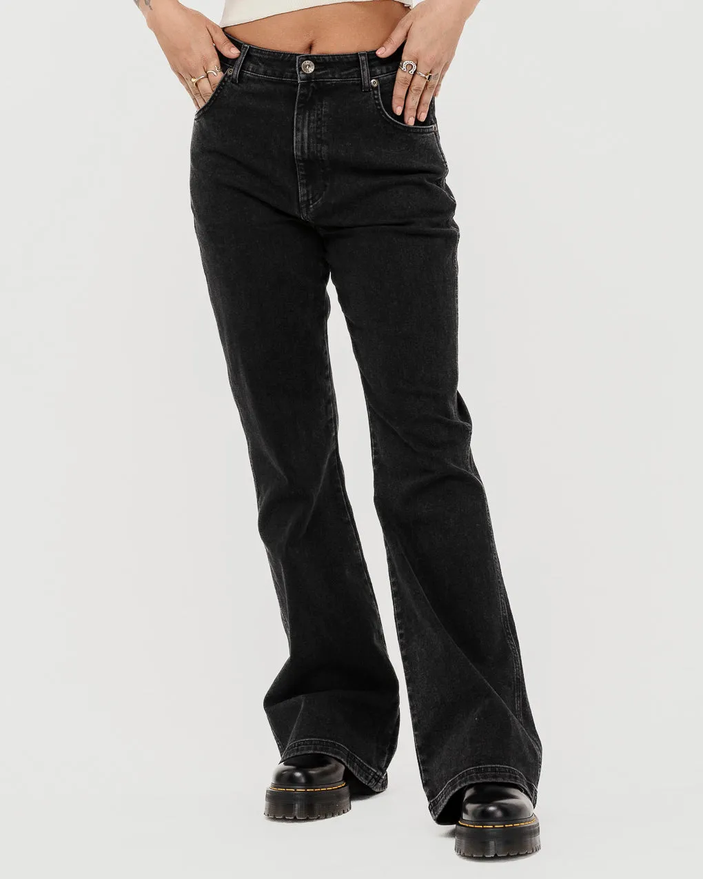 Jett Kickflare Jean - Washed Black sold by P & Co product image thumbnail 3