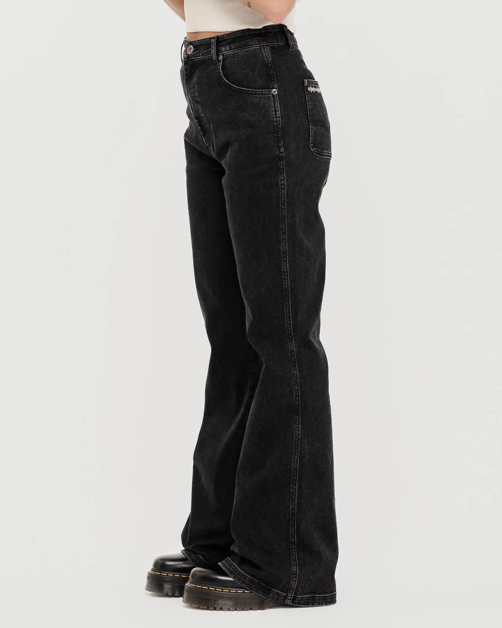 Jett Kickflare Jean - Washed Black sold by P & Co