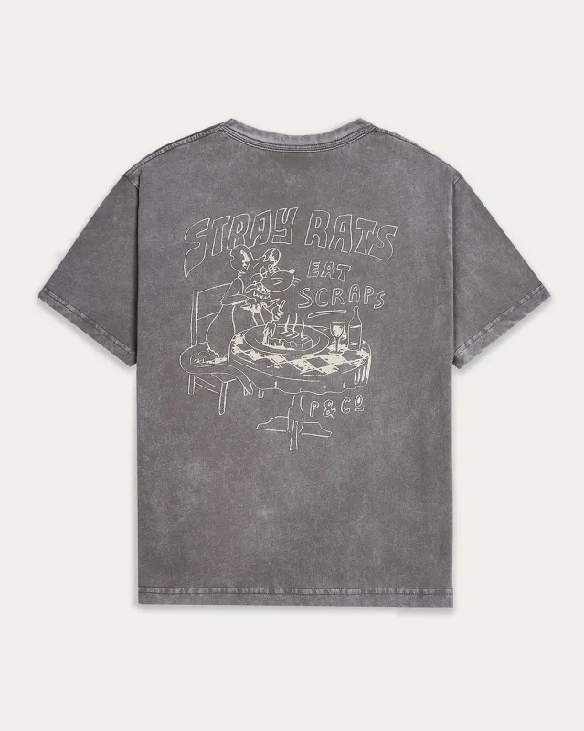 Stray Rats Boxy T-Shirt - Washed Grey sold by P & Co