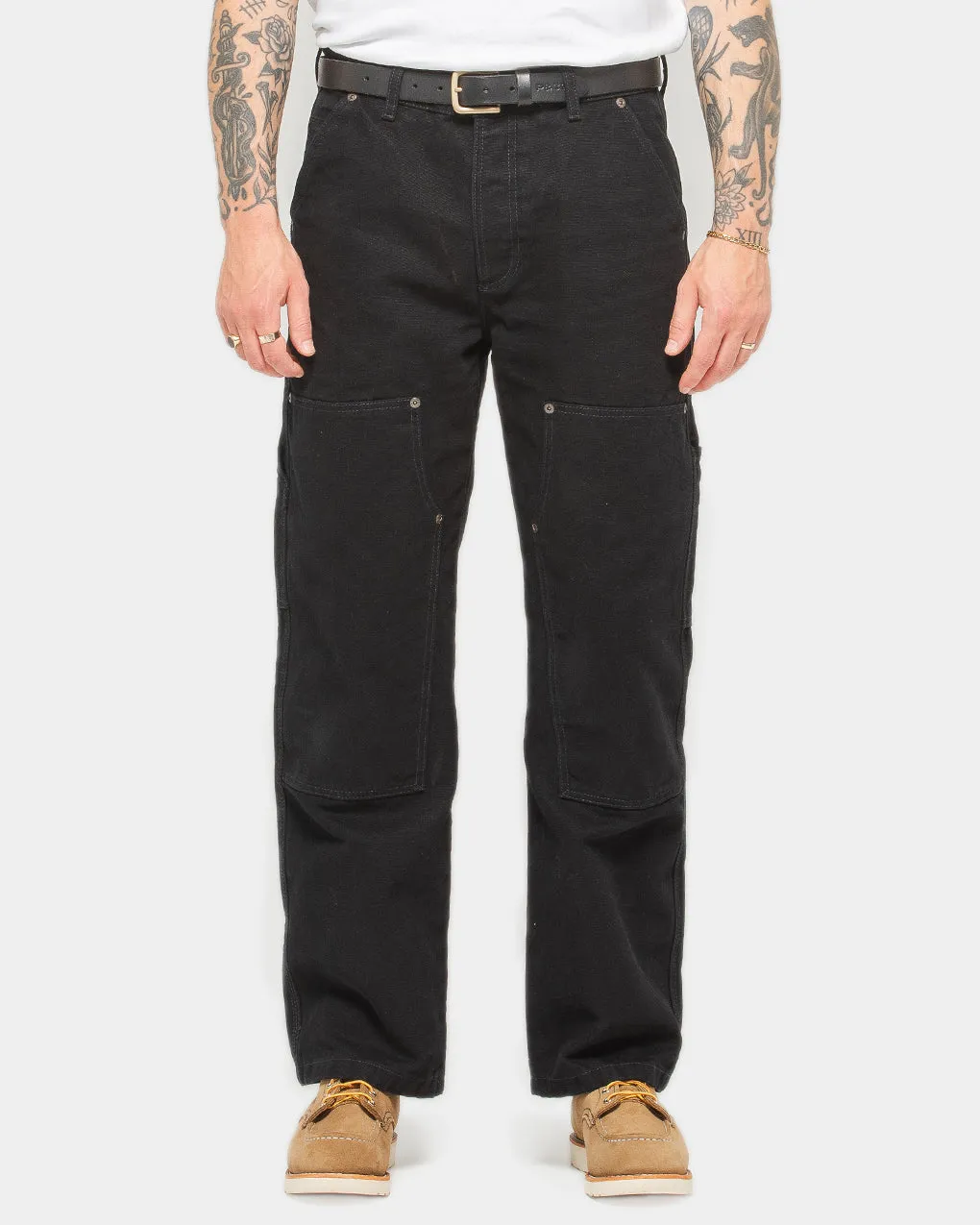 Albion Straight Fit Carpenter Pant - Black sold by P & Co