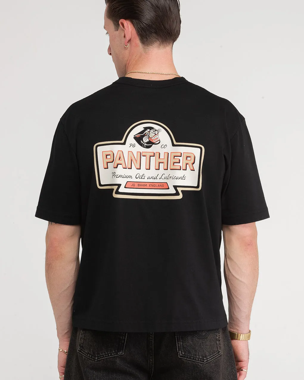 Panther Oils Boxy T-Shirt - Washed Black sold by P & Co product image thumbnail 4