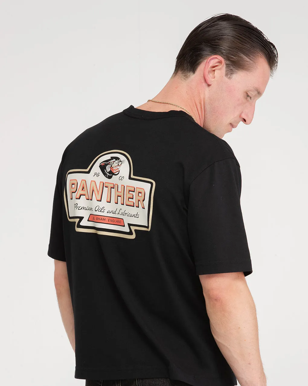 Panther Oils Boxy T-Shirt - Washed Black sold by P & Co product image thumbnail 2