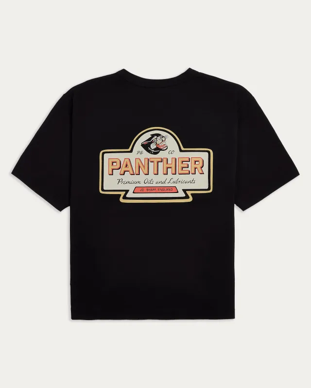 Panther Oils Boxy T-Shirt - Washed Black sold by P & Co