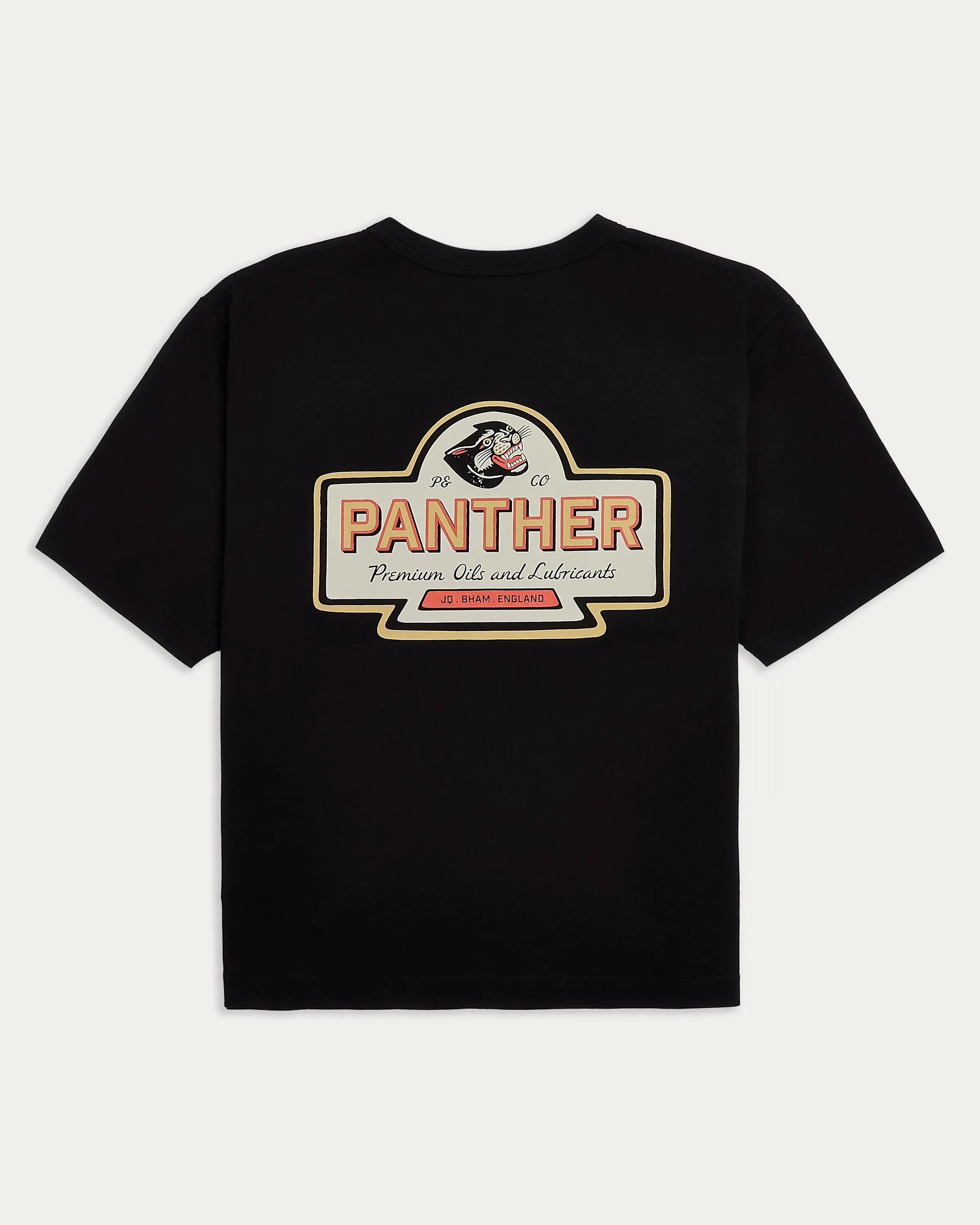 Panther Oils Boxy T-Shirt - Washed Black sold by P & Co