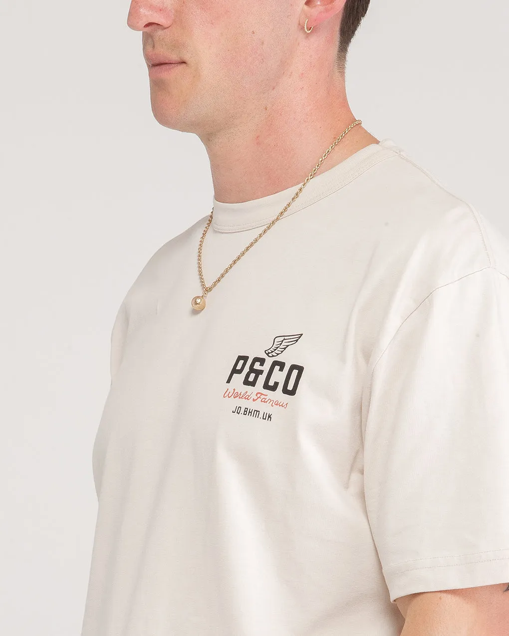 World Famous Boxy T-Shirt - Bone sold by P & Co product image thumbnail 4