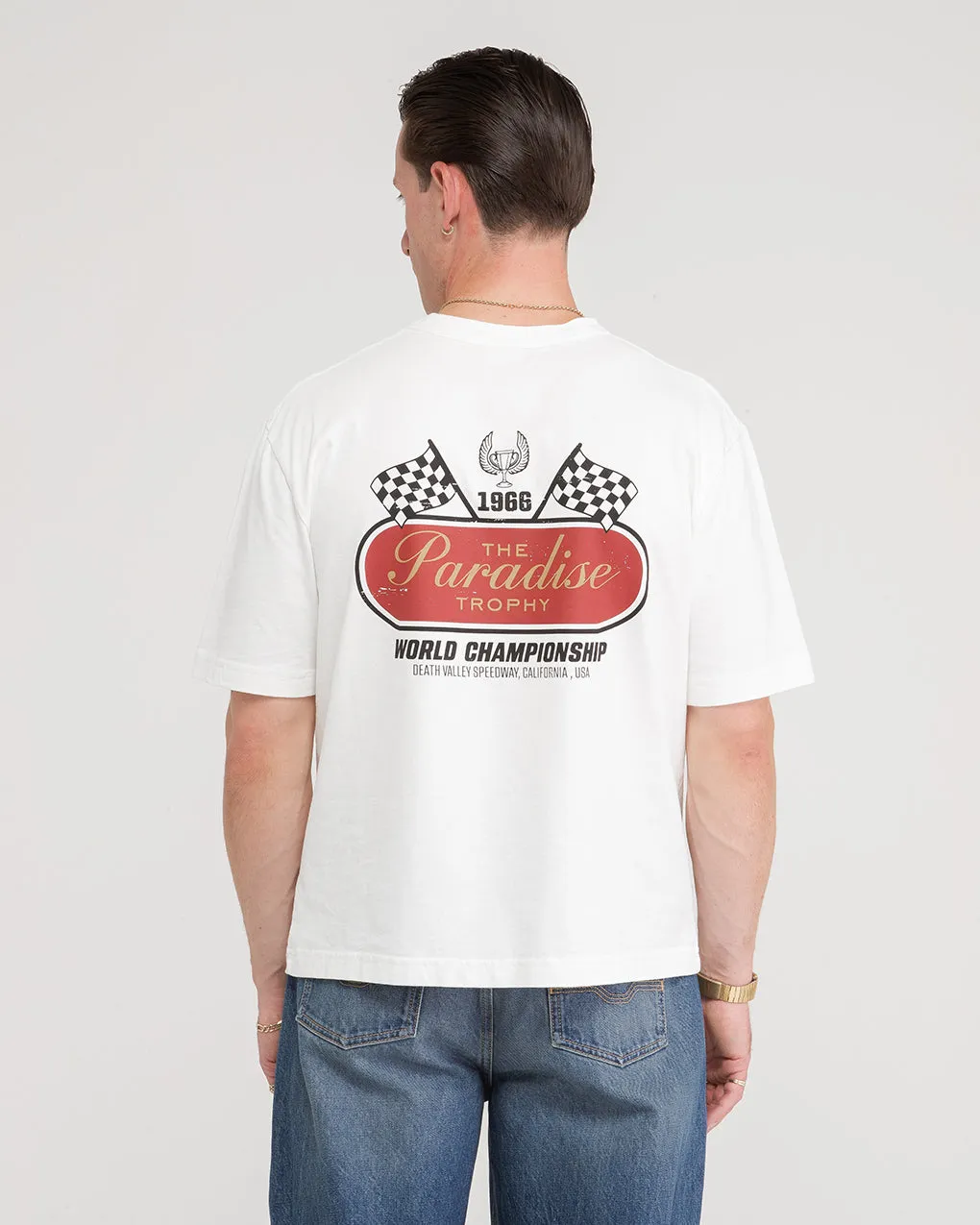Paradise Trophy Boxy T-Shirt - Off White sold by P & Co product image thumbnail 3
