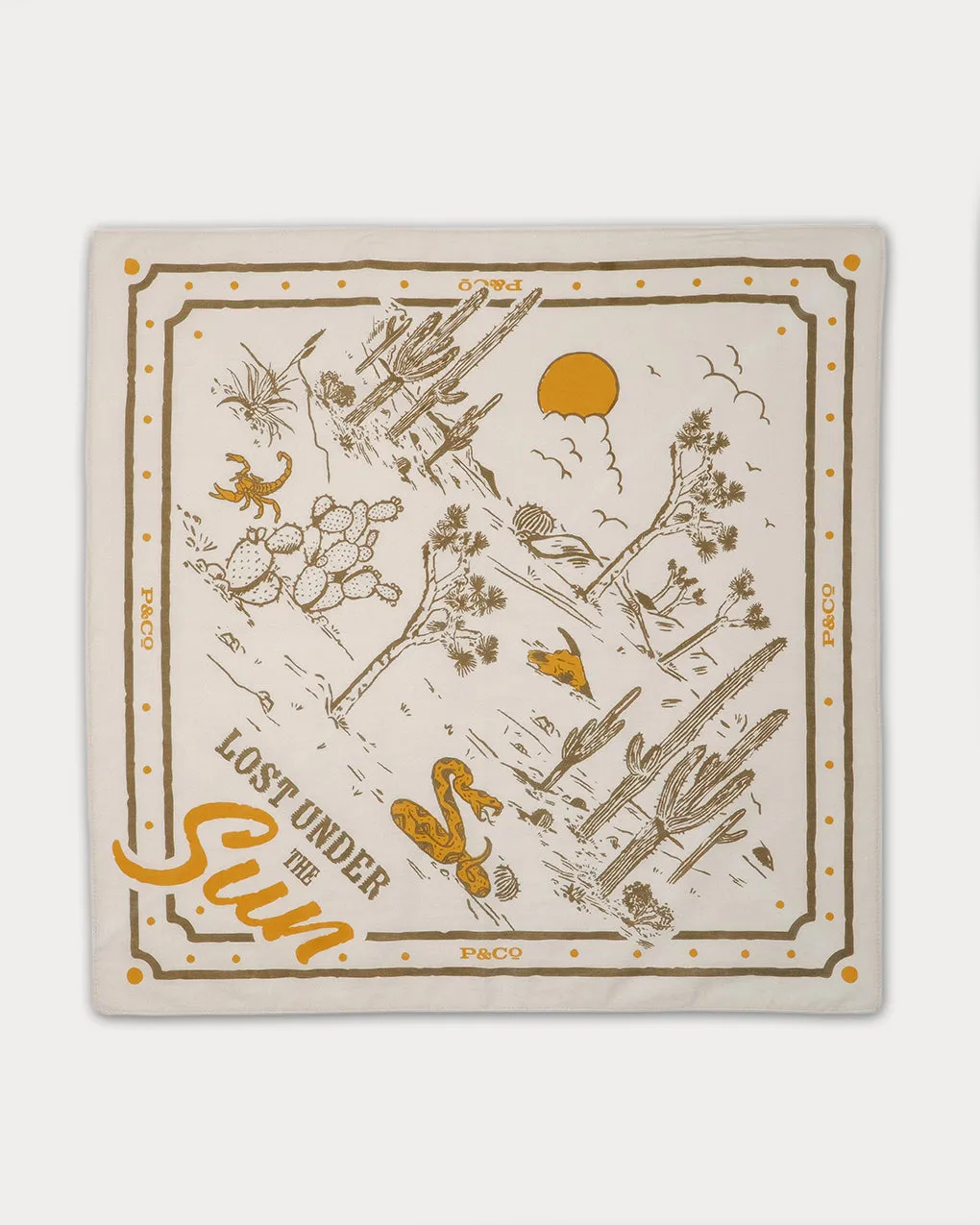 Lost Under The Sun Bandana - Bone sold by P & Co product image thumbnail 2