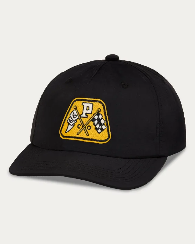 Racer 5 Panel Cap - Washed Black made by P & Co