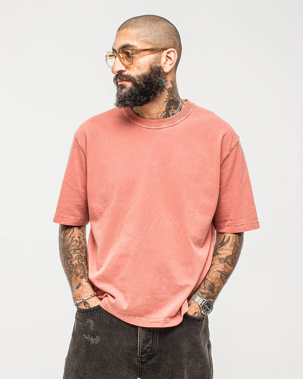 Essential Boxy T-Shirt - Faded Sienna sold by P & Co product image thumbnail 2