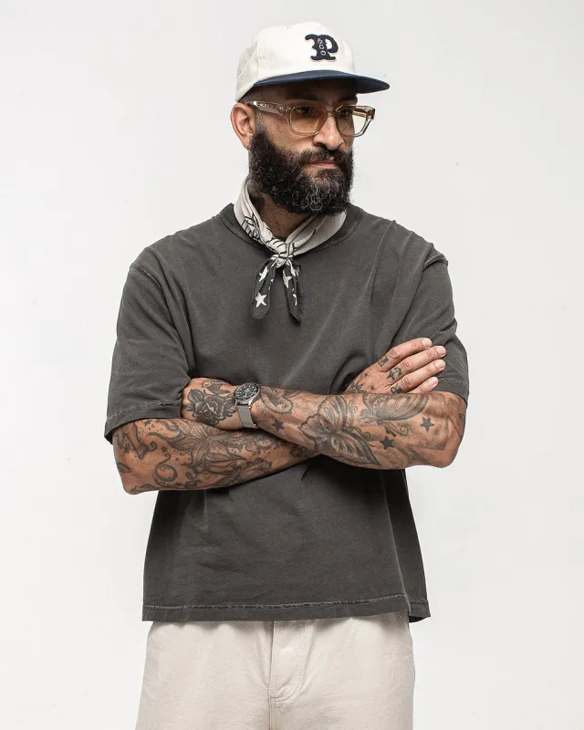 Essential Boxy T-Shirt - Faded Black sold by P & Co