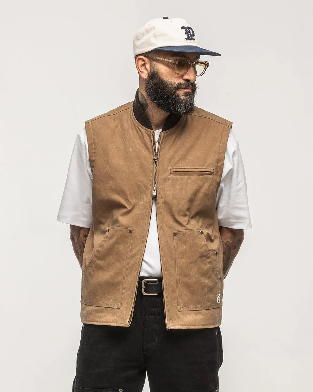 Canyon Waxed Vest - Tan sold by P & Co product image thumbnail 5