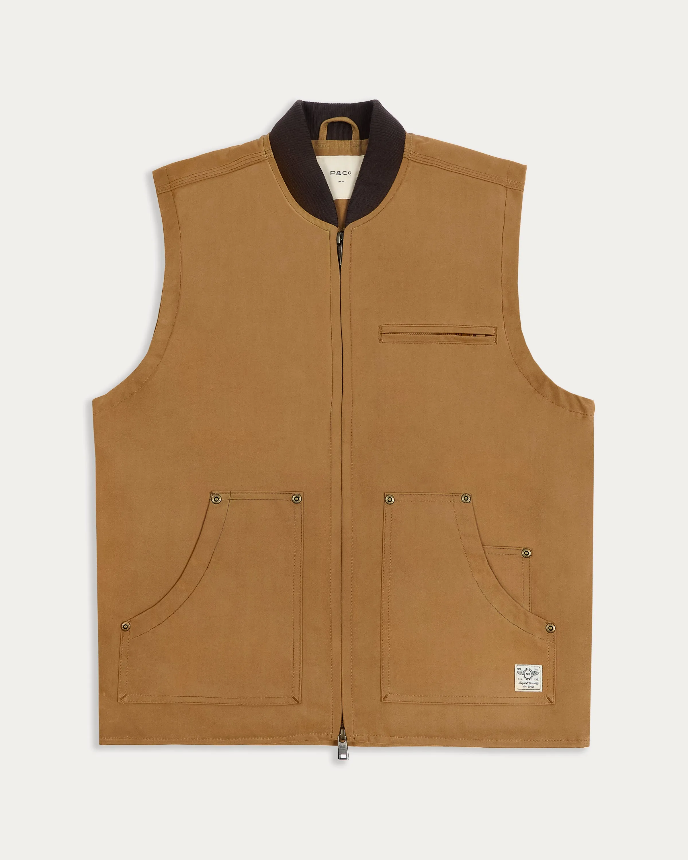 Canyon Waxed Vest - Tan sold by P & Co product image thumbnail 2