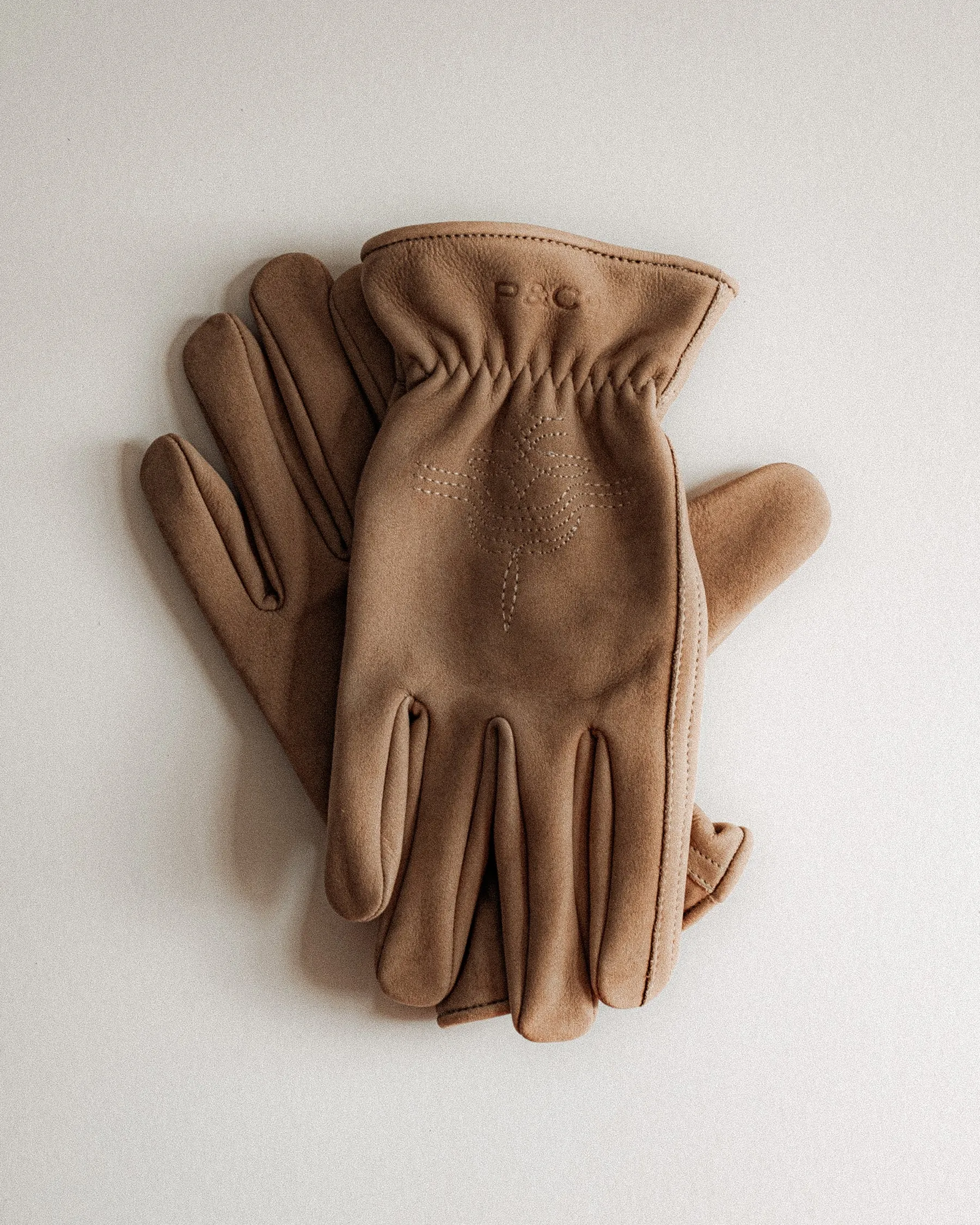 Colt Suede Riding Gloves - Tan sold by P & Co