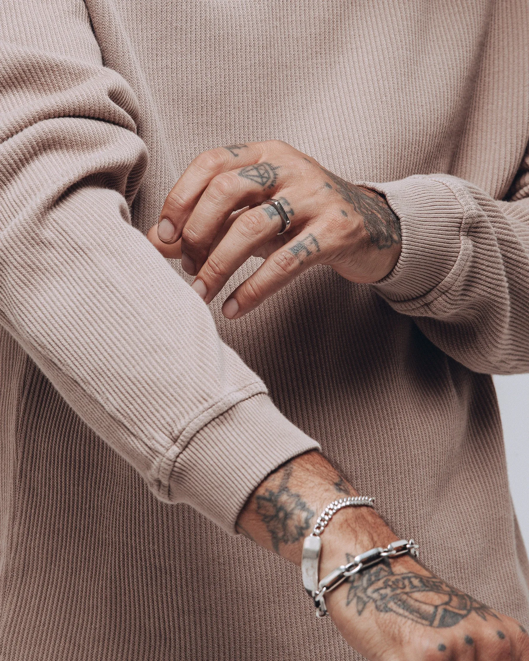 Crafted Ribbed Longsleeve - Tan sold by P & Co product image thumbnail 2