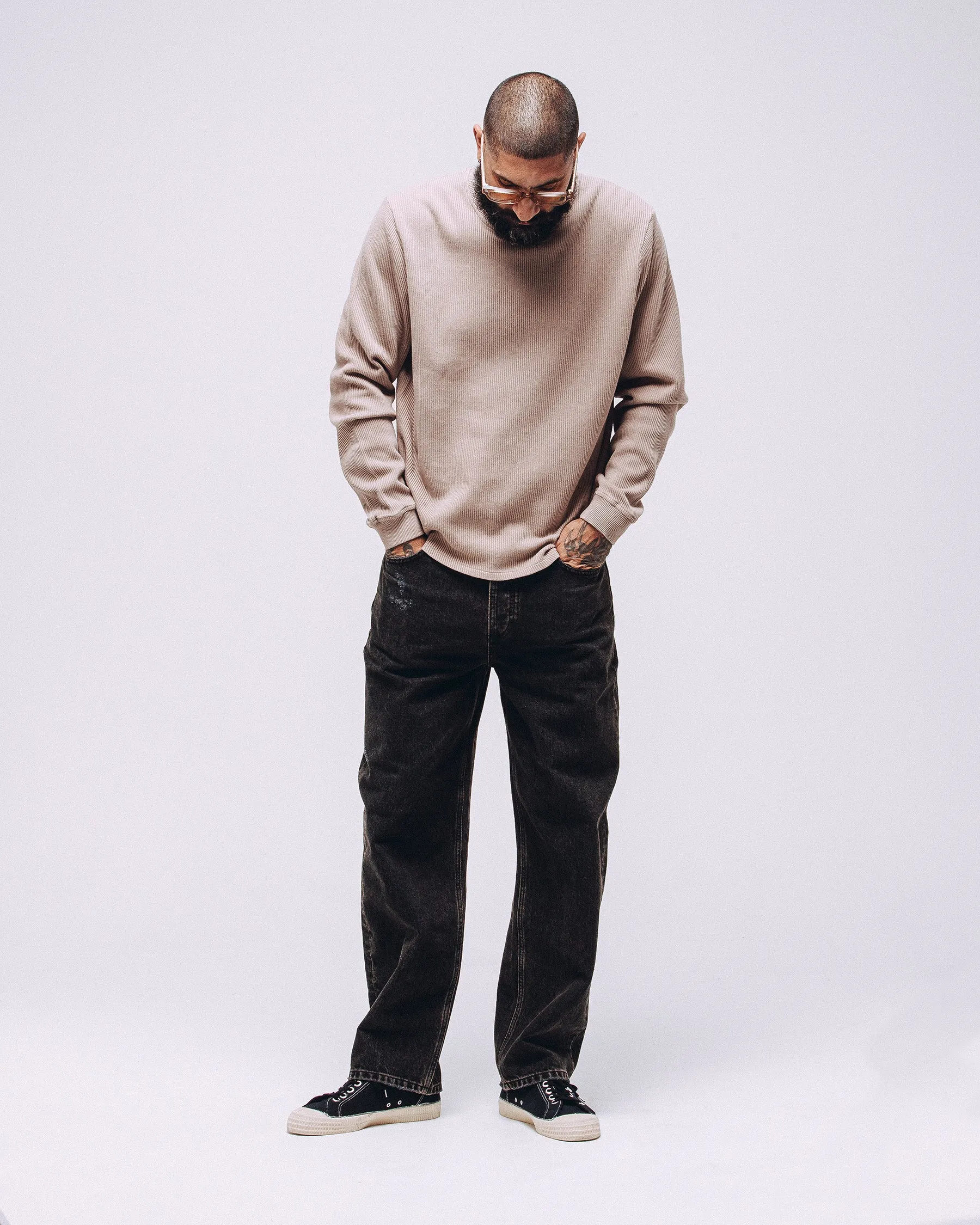 Crafted Ribbed Longsleeve - Tan sold by P & Co product image thumbnail 3