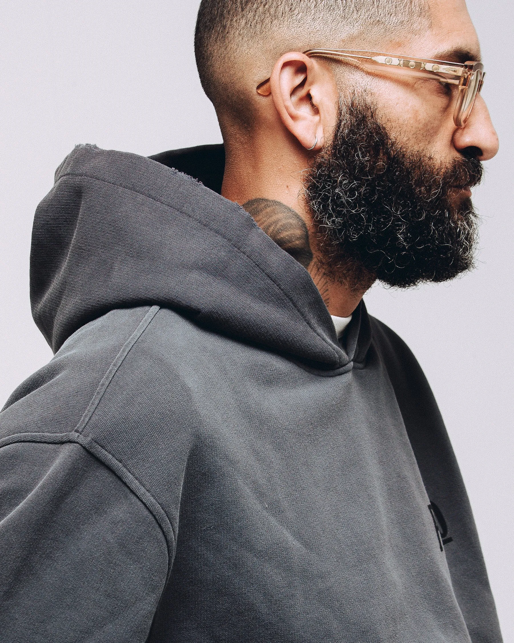 Heavyweight Essential Hoodie - Charcoal sold by P & Co product image thumbnail 4