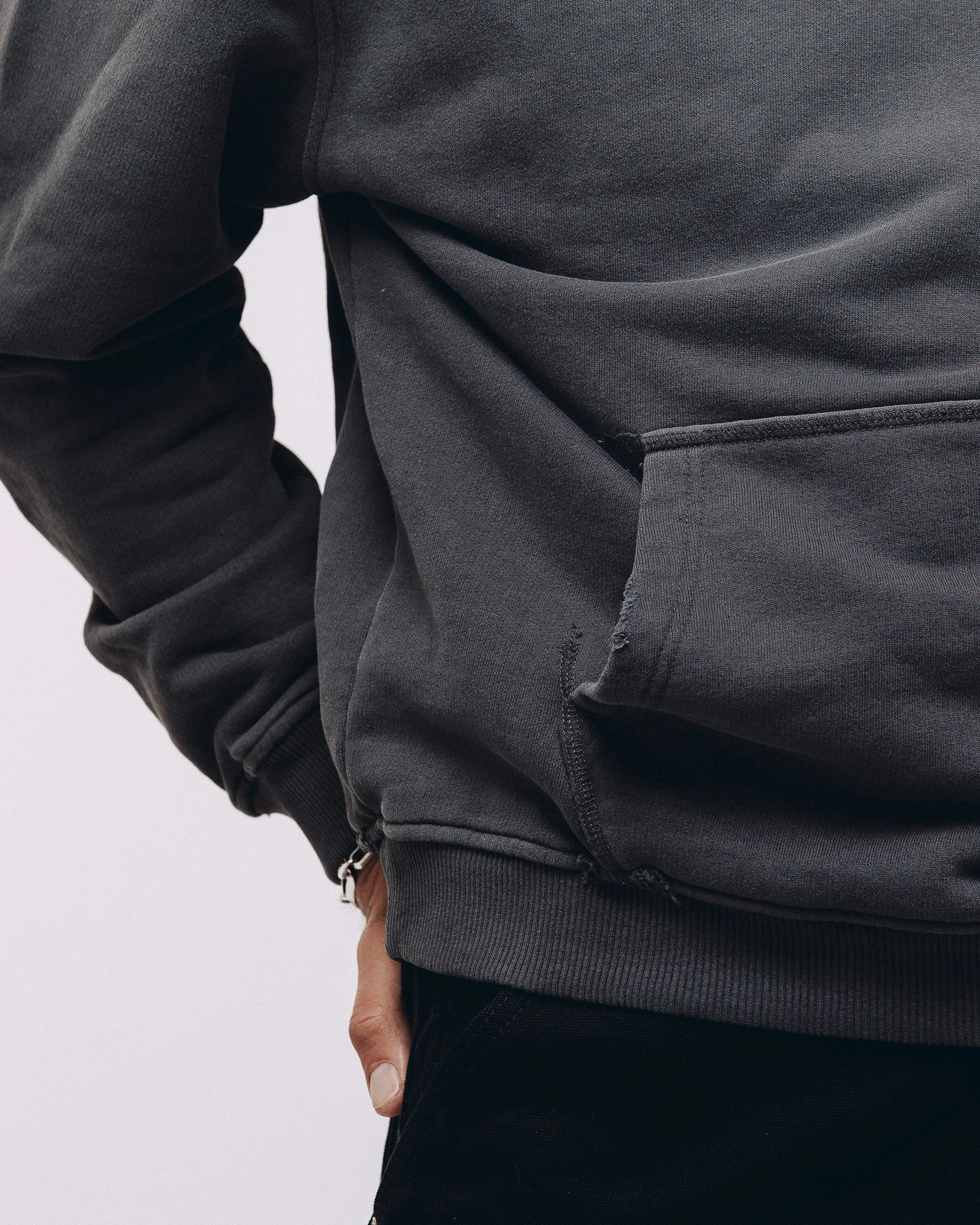 Heavyweight Essential Hoodie - Charcoal sold by P & Co product image thumbnail 5