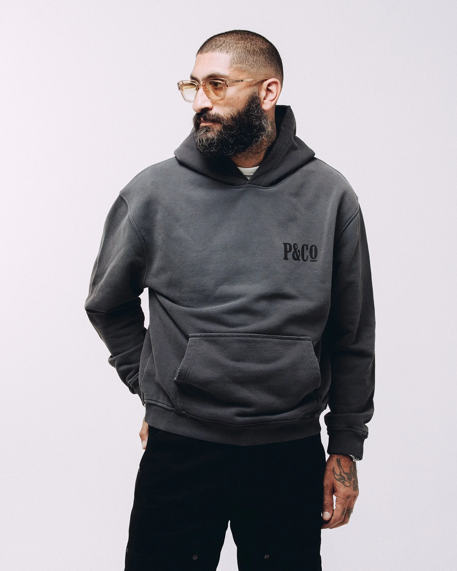 Heavyweight Essential Hoodie - Charcoal sold by P & Co product image thumbnail 2