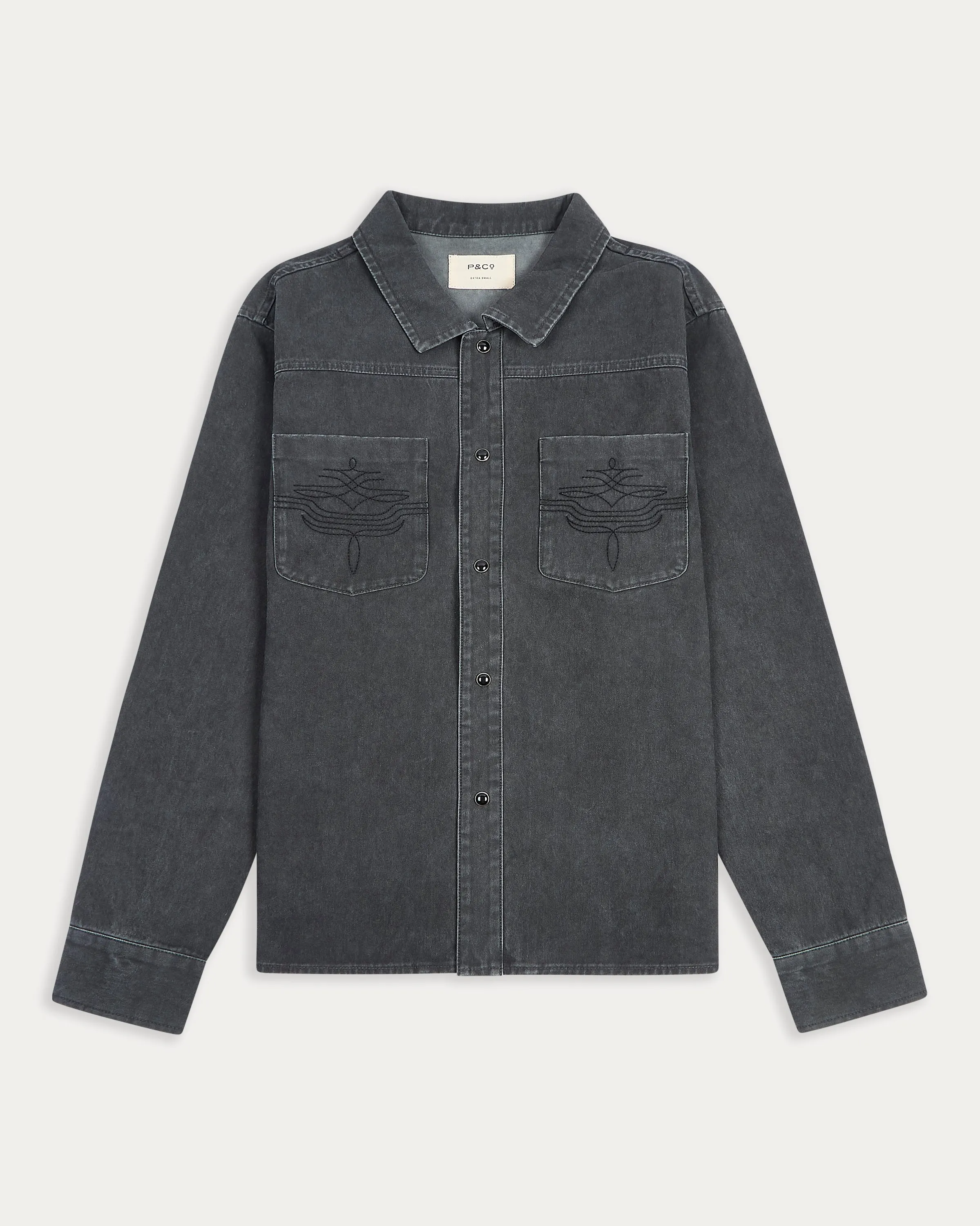Drifter Overshirt - Washed Black sold by P & Co