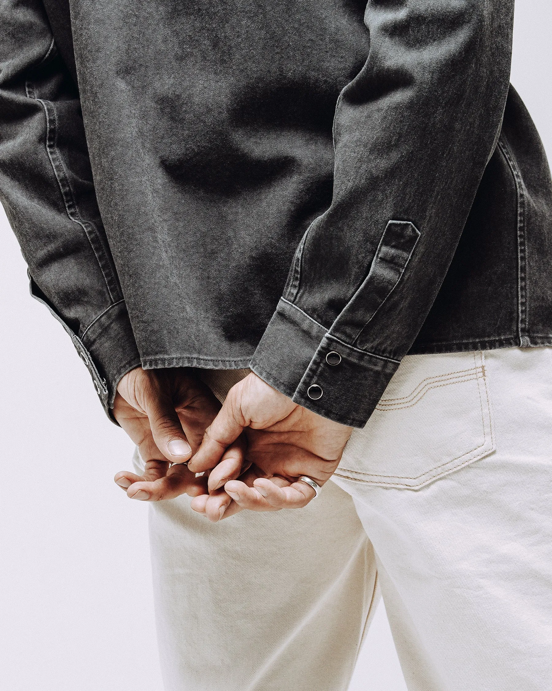 Drifter Overshirt - Washed Black sold by P & Co product image thumbnail 5