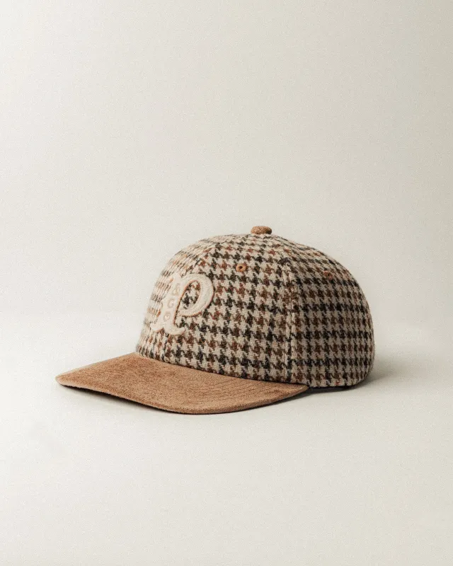 Varsity Wool 6 Panel Cap - Puppytooth sold by P & Co