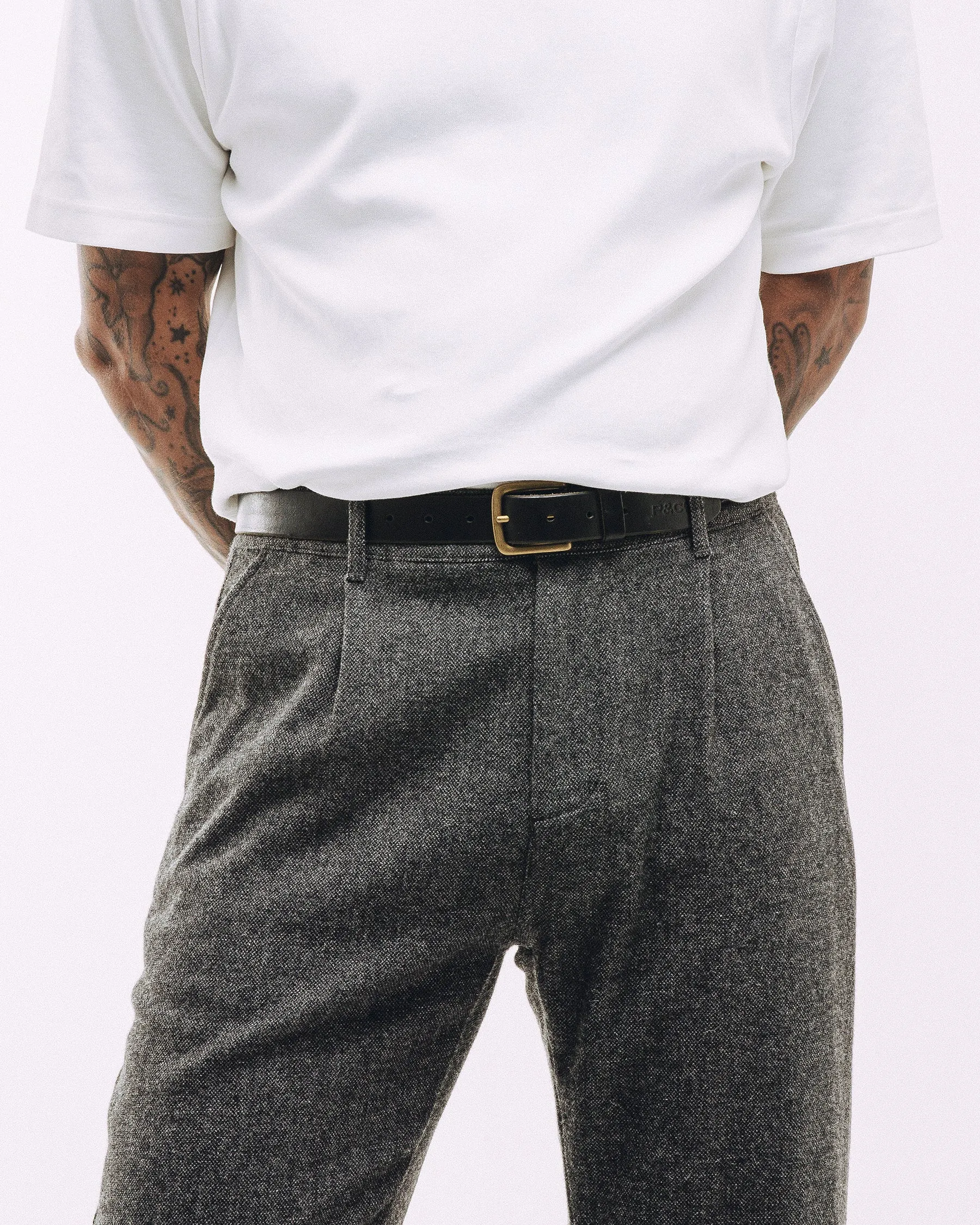 Pleated Station Wool Pant - Charcoal sold by P & Co product image thumbnail 3