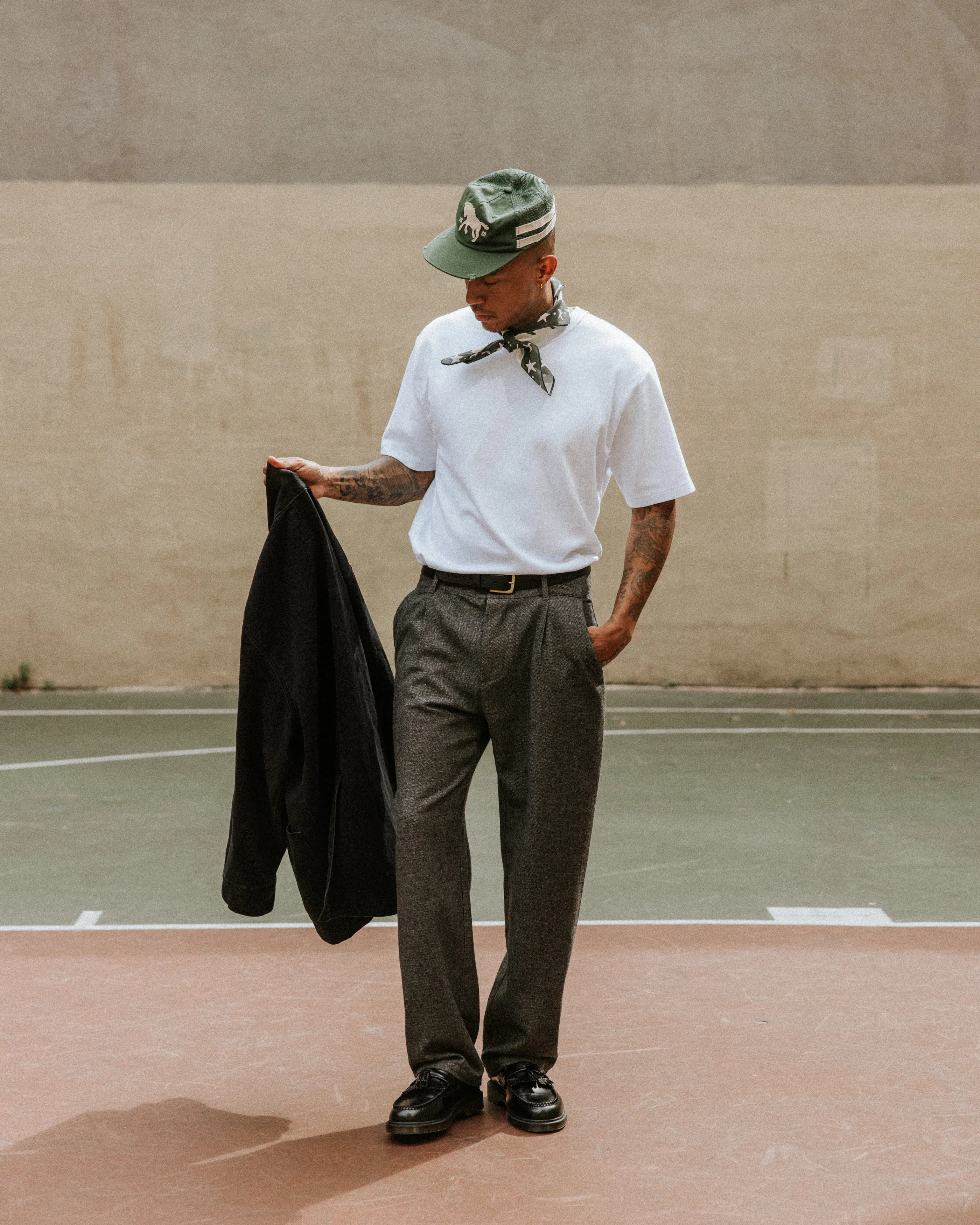 Pleated Station Wool Pant - Charcoal sold by P & Co product image thumbnail 2