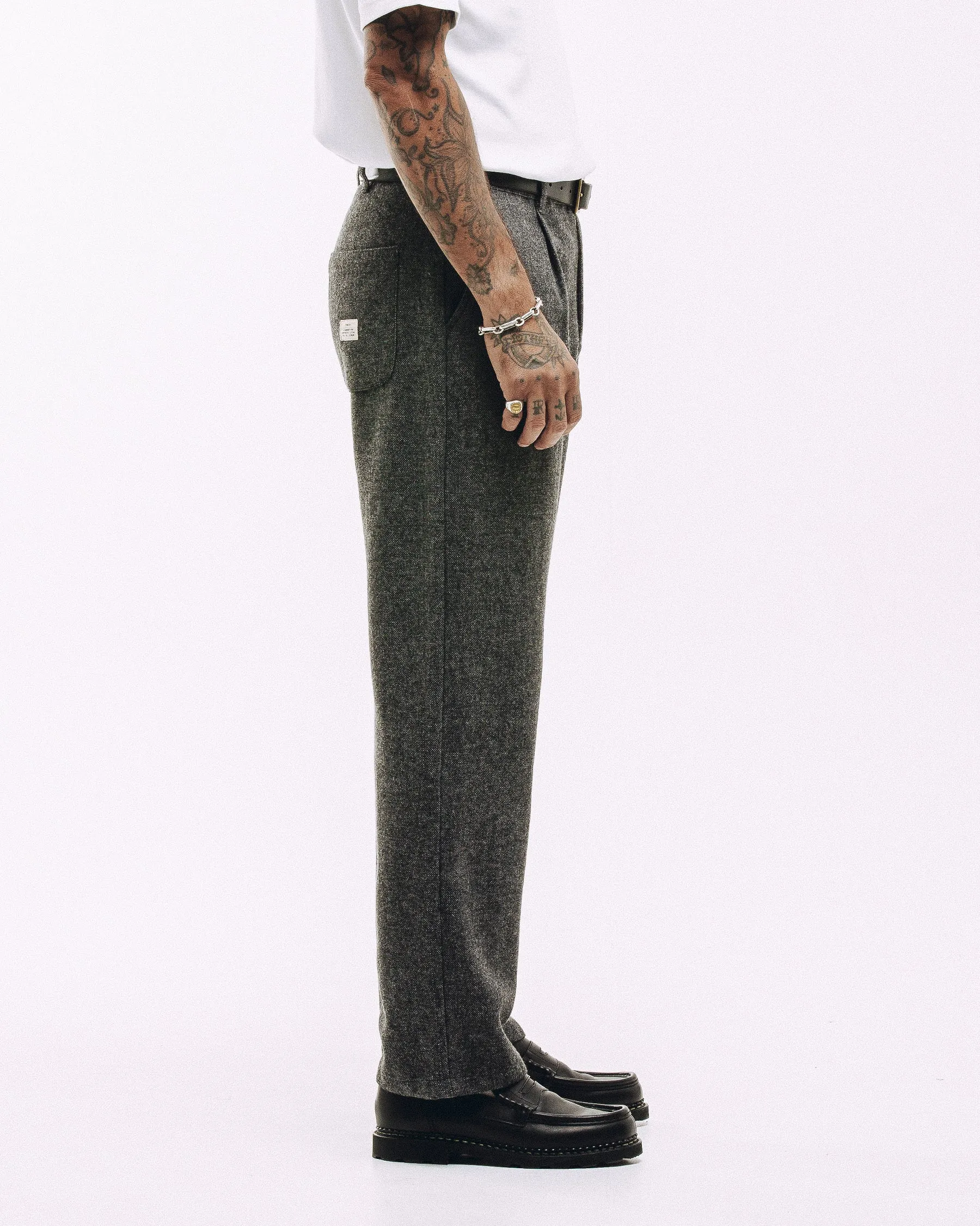 Pleated Station Wool Pant - Charcoal sold by P & Co product image thumbnail 5